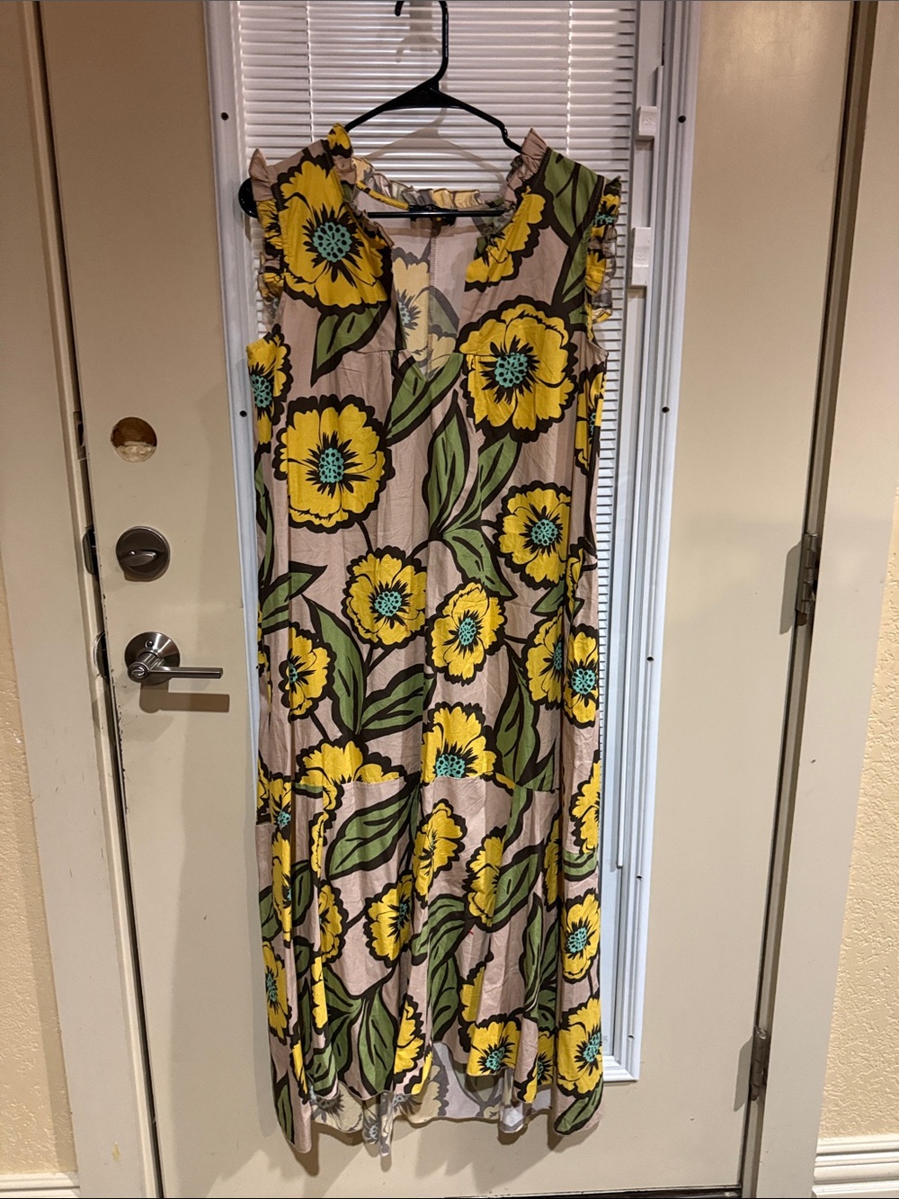 Floral Maxi Dress in Yellow & Green